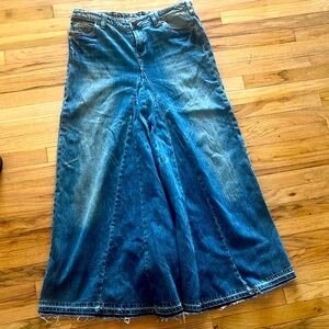 INDUSTRIAL COTTON MAXI DENIM SKIRT